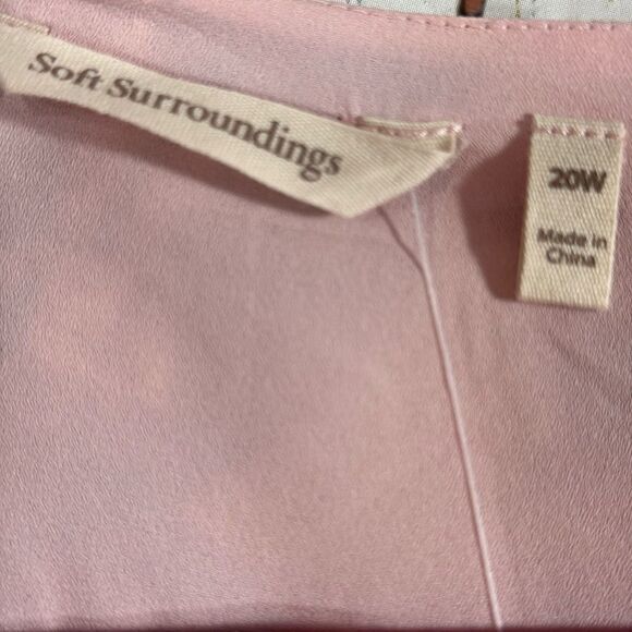 Soft Surroundings Silk Floral Maxi Dress 20W Romantic Cottagecore Feminine Boho - Picture 5 of 16